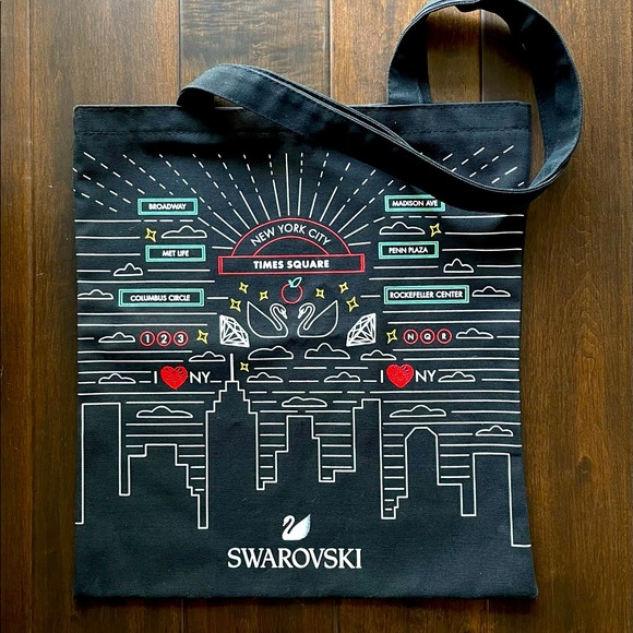 Swarovski New York Skyline Limited Edition Collectable Canvas Tote - Picture 1 of 5